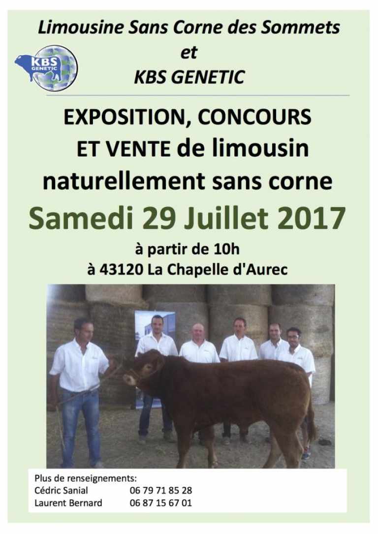 SAMEDI 29 JUILLET: VENTE ANIMAUX POLLED A LA CHAPELLE D'AUREC